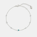 March Birthstone Station Bracelet