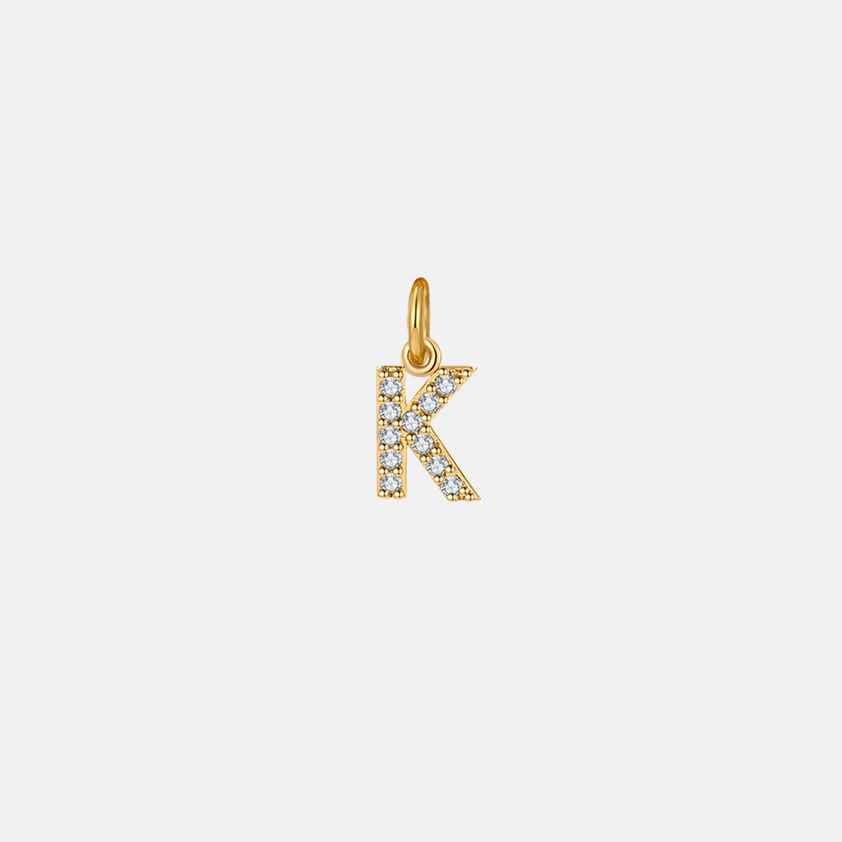 Dainty Pave Initial Charm