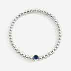 Gold Beaded Bubble Birthstone Bracelet