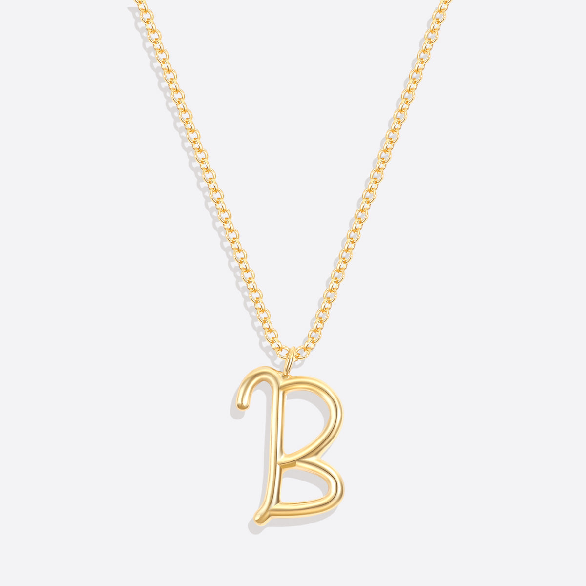 Flow Script Initial Necklace