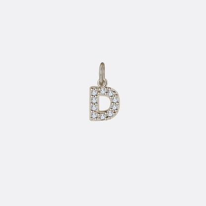 Dainty Pave Initial Charm