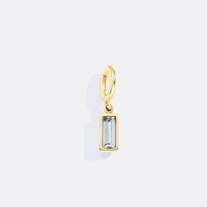 Dainty Baguette Birthstone Charm