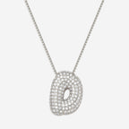 Pave Bubble Initial Necklace