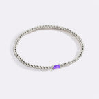 Sterling Silver Beaded Birthstone Bracelet