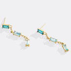 Ombre Baguette Dangle Earrings