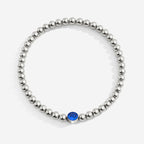 Gold Beaded Bubble Birthstone Bracelet