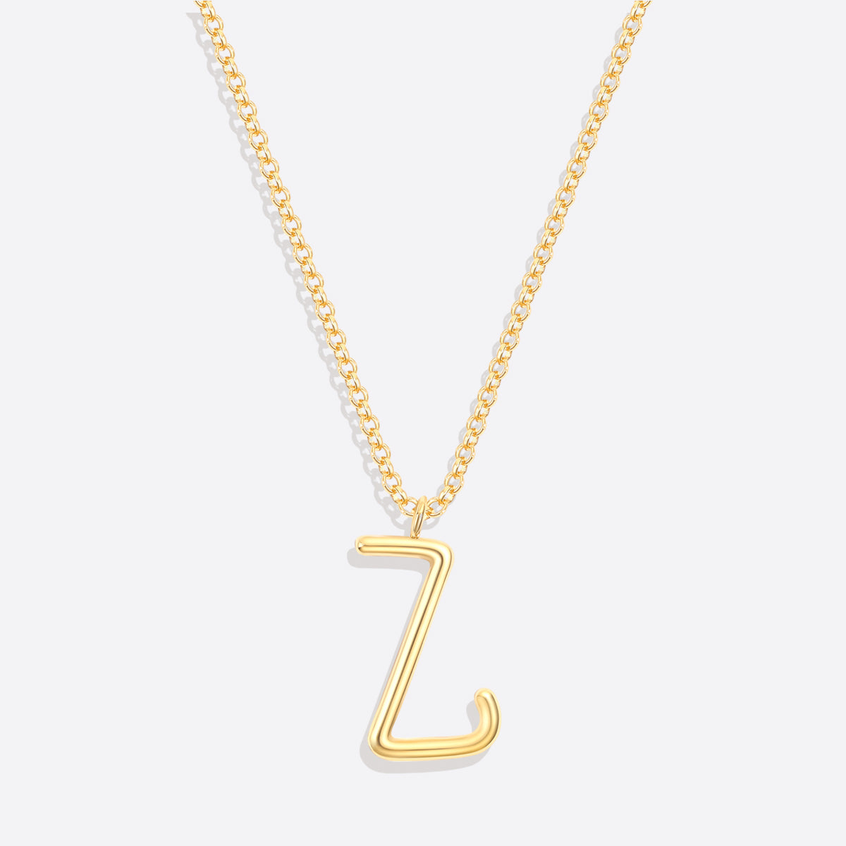 Flow Script Initial Necklace