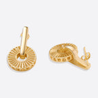 Gold Burst Drop Earrings