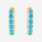 Turquoise Reversible Huggie Hoop Earrings