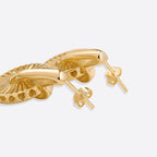 Gold Burst Drop Earrings