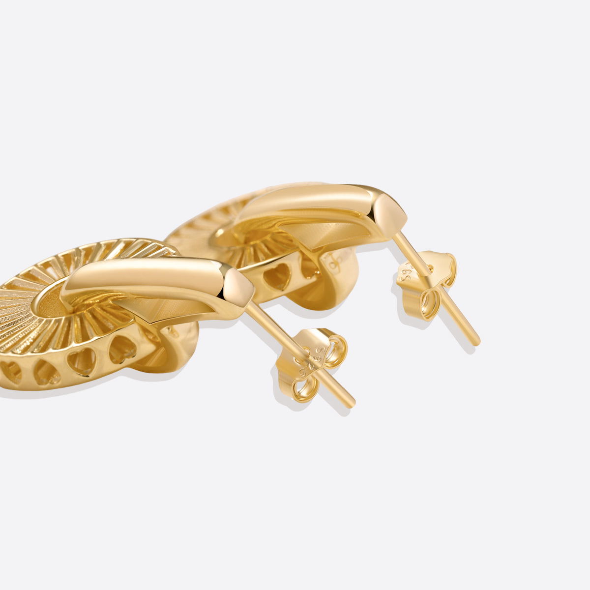 Gold Burst Drop Earrings