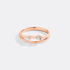 Crescent Moon Diamond Ring