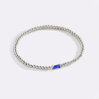Sterling Silver Beaded Birthstone Bracelet