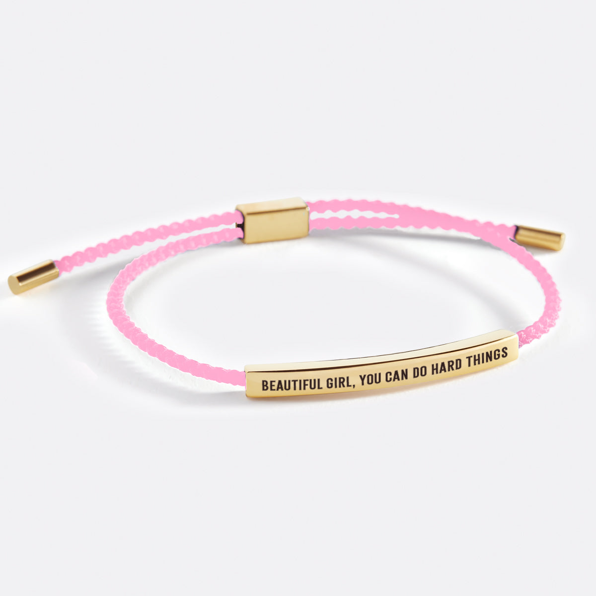Beautiful Girl, You Can Do Hard Things Inspire Bracelet
