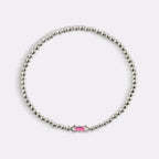 Sterling Silver Beaded Birthstone Bracelet