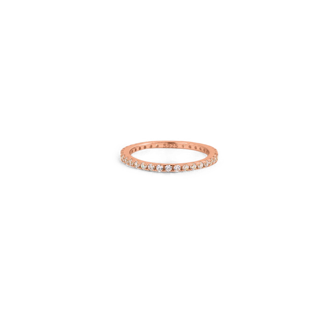 April Birthstone Eternity Stacking Ring