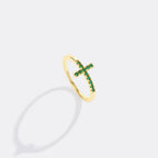 Birthstone Cross Ring