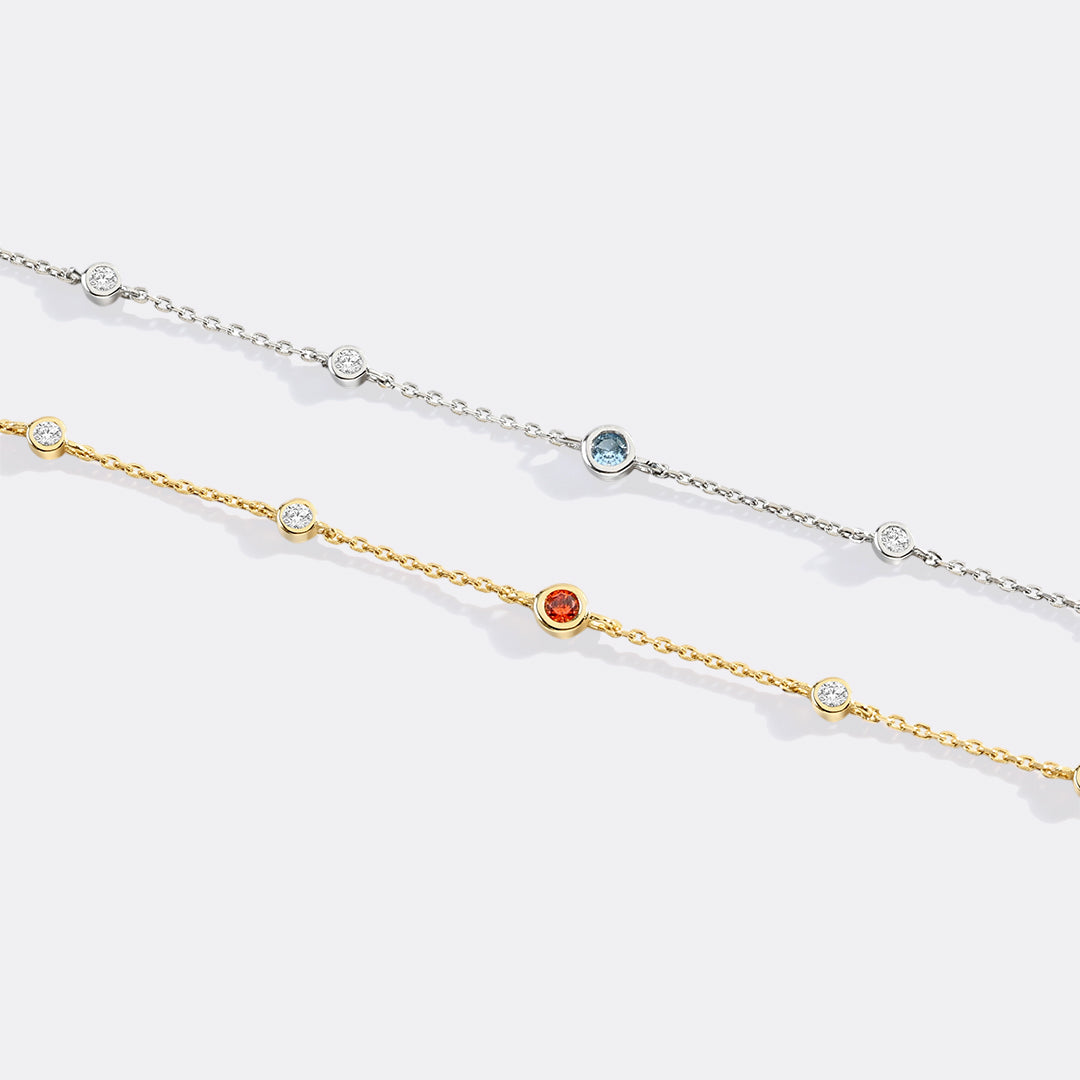 November Birthstone Station Bracelet