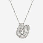 Pave Bubble Initial Necklace