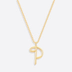 Flow Script Initial Necklace