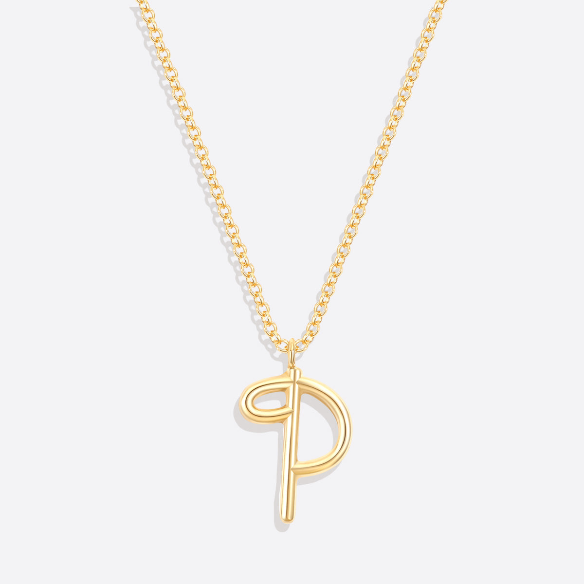 Flow Script Initial Necklace