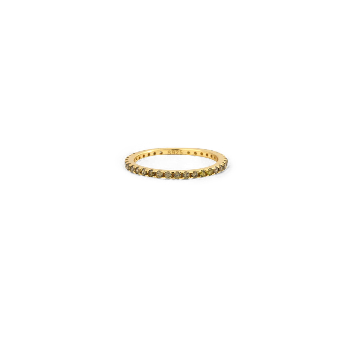 August Birthstone Eternity Stacking Ring