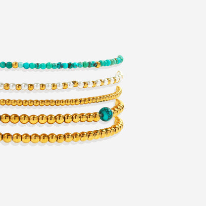 Turquoise Beaded Bracelet Stacking Set