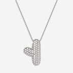 Pave Bubble Initial Necklace