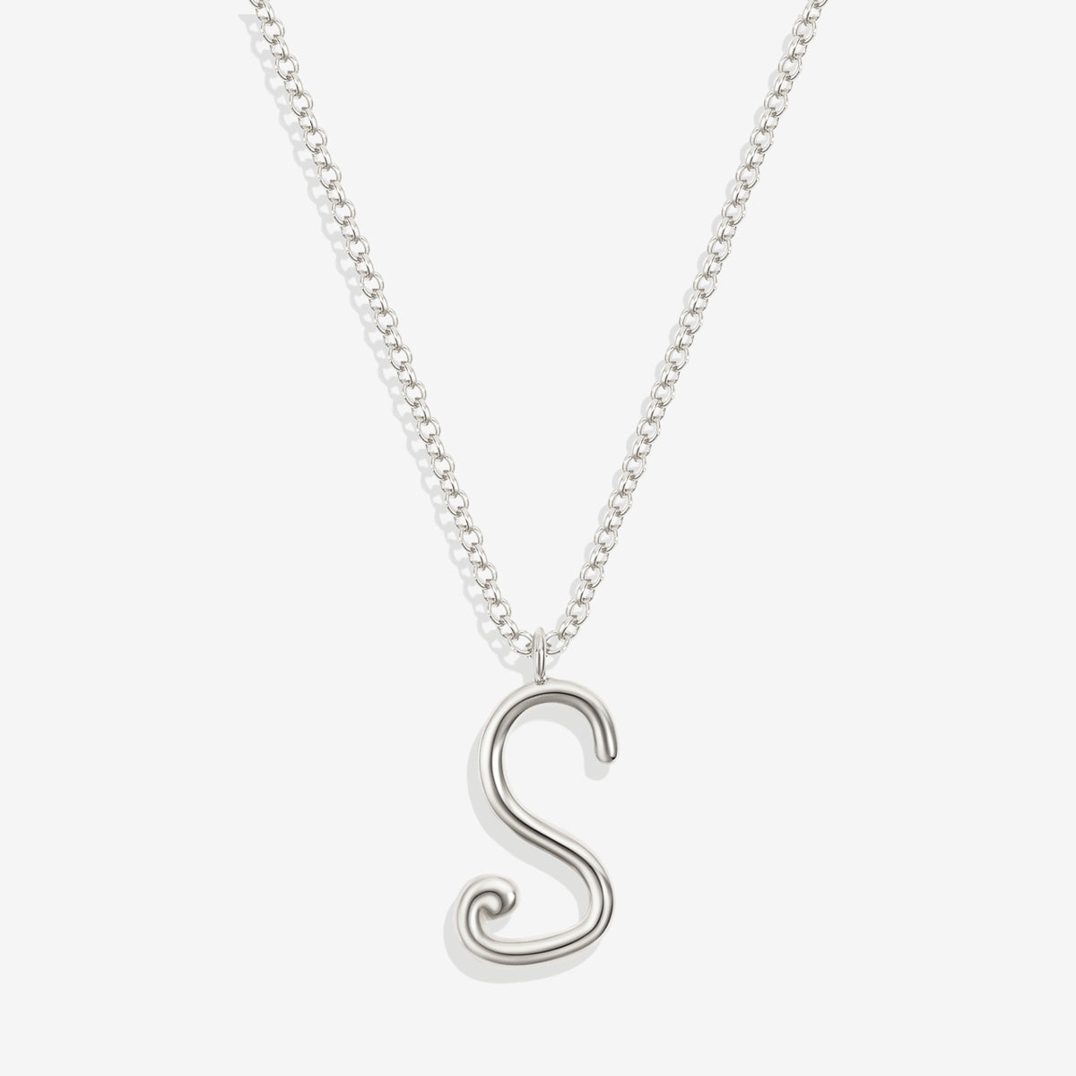 Flow Script Initial Necklace