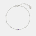 June Birthstone Station Bracelet