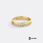 Morse Code and Micro Pave Eternity Ring Stacking Set
