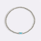 Sterling Silver Beaded Birthstone Bracelet