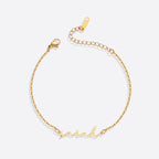 Dainty Script Name Bracelet