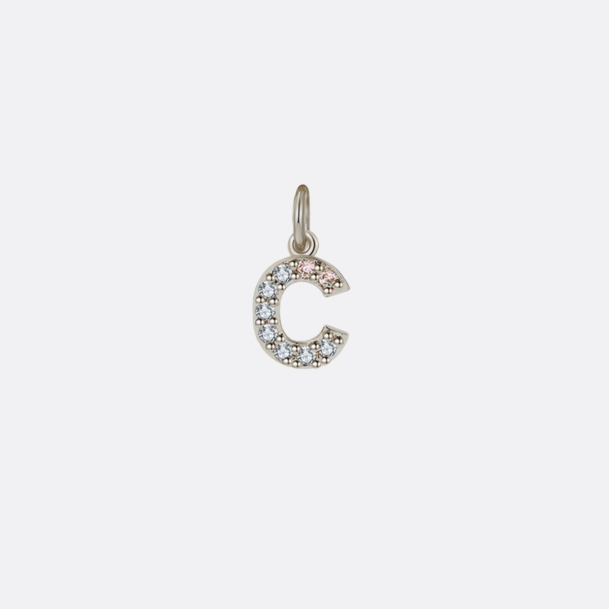 Dainty Pave Initial Charm