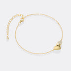 Gold Heart Pavé Bracelet