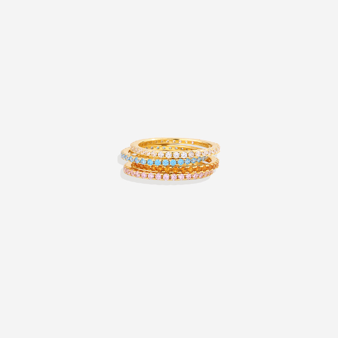 July Birthstone Eternity Stacking Ring