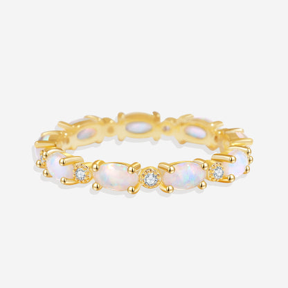 Eternity Fire Opal Ring