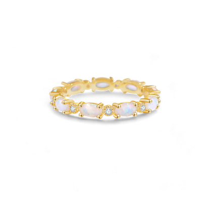 Eternity Fire Opal Ring
