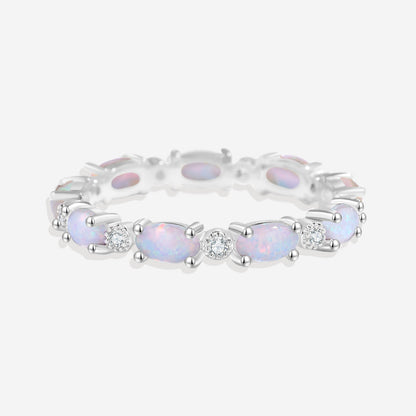 Eternity Fire Opal Ring