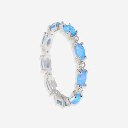 Eternity Fire Opal Ring
