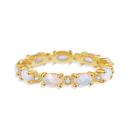 Eternity Fire Opal Ring