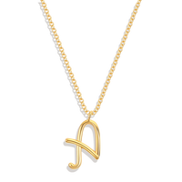 Flow Script Initial Necklace
