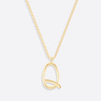 Flow Script Initial Necklace
