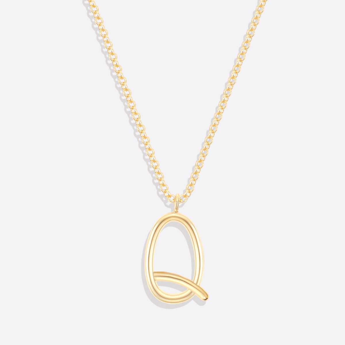 Flow Script Initial Necklace