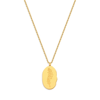 Gold Birth Flower Pendant Necklace