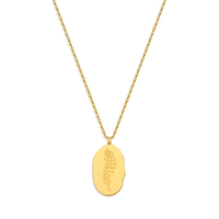 Gold Birth Flower Pendant Necklace