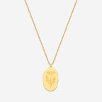 Gold Birth Flower Pendant Necklace