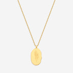 Gold Birth Flower Pendant Necklace