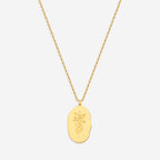 Gold Birth Flower Pendant Necklace