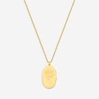 Gold Birth Flower Pendant Necklace